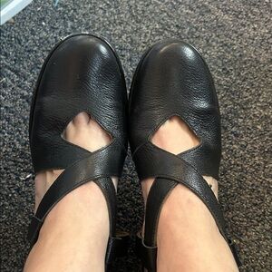 Fly London Black Leather Flats